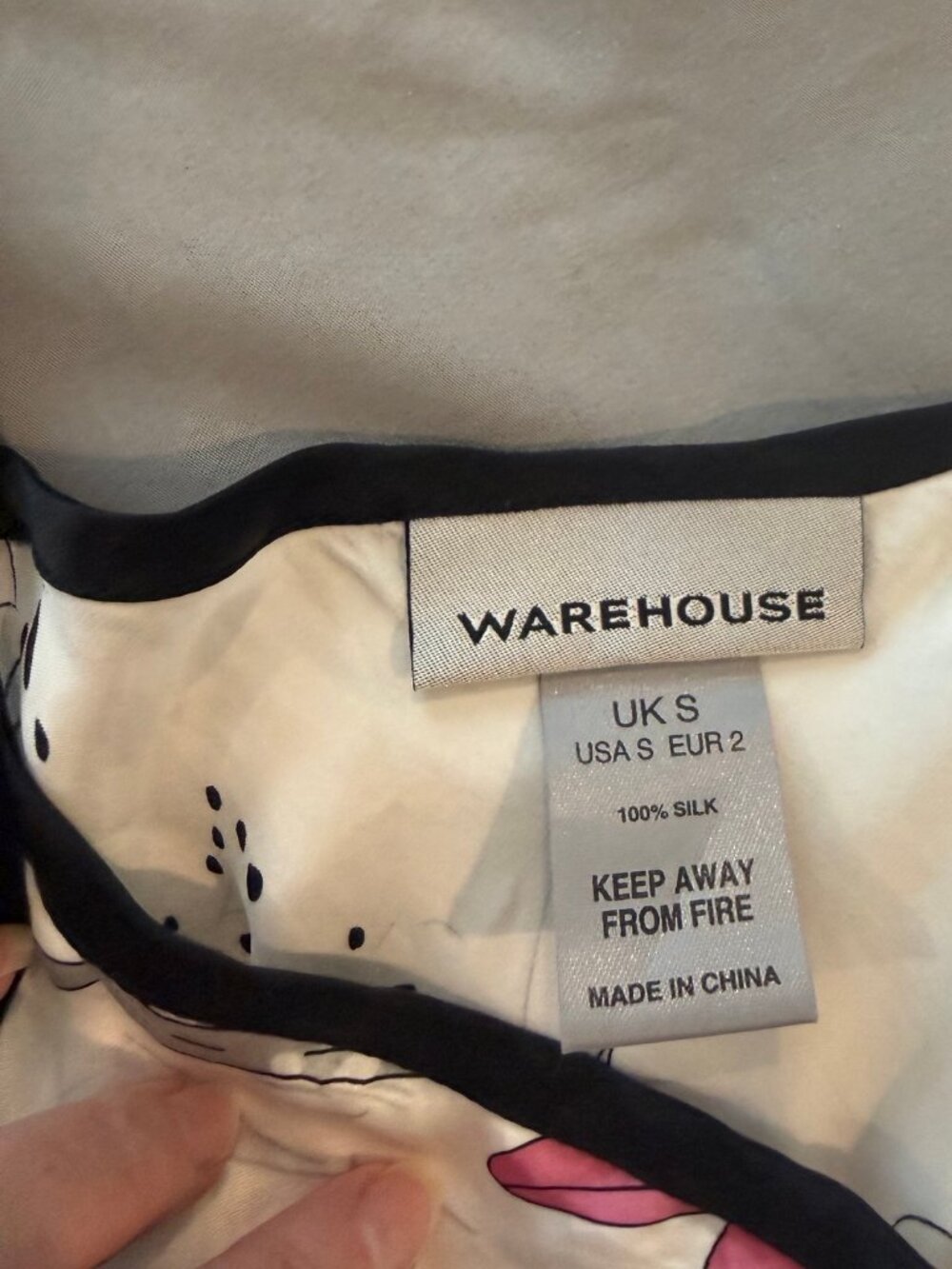 Wearhouse Floral Silk Slip Dress (Small) - Picture 3 of 4